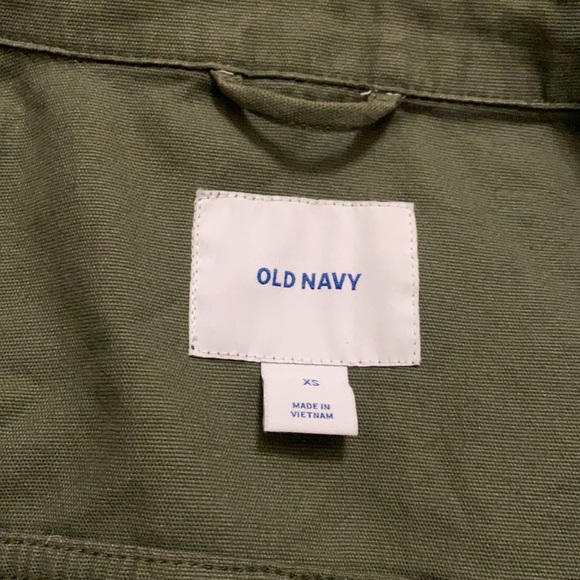 Old Navy Army Green Cinch Waist Utility Jacket - Picture 5 of 8